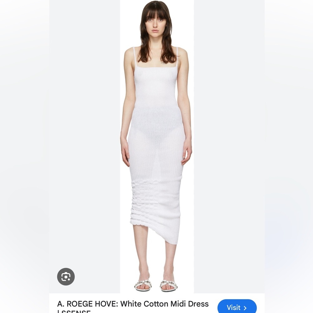 A ROEGE HOVE white ribbed dress